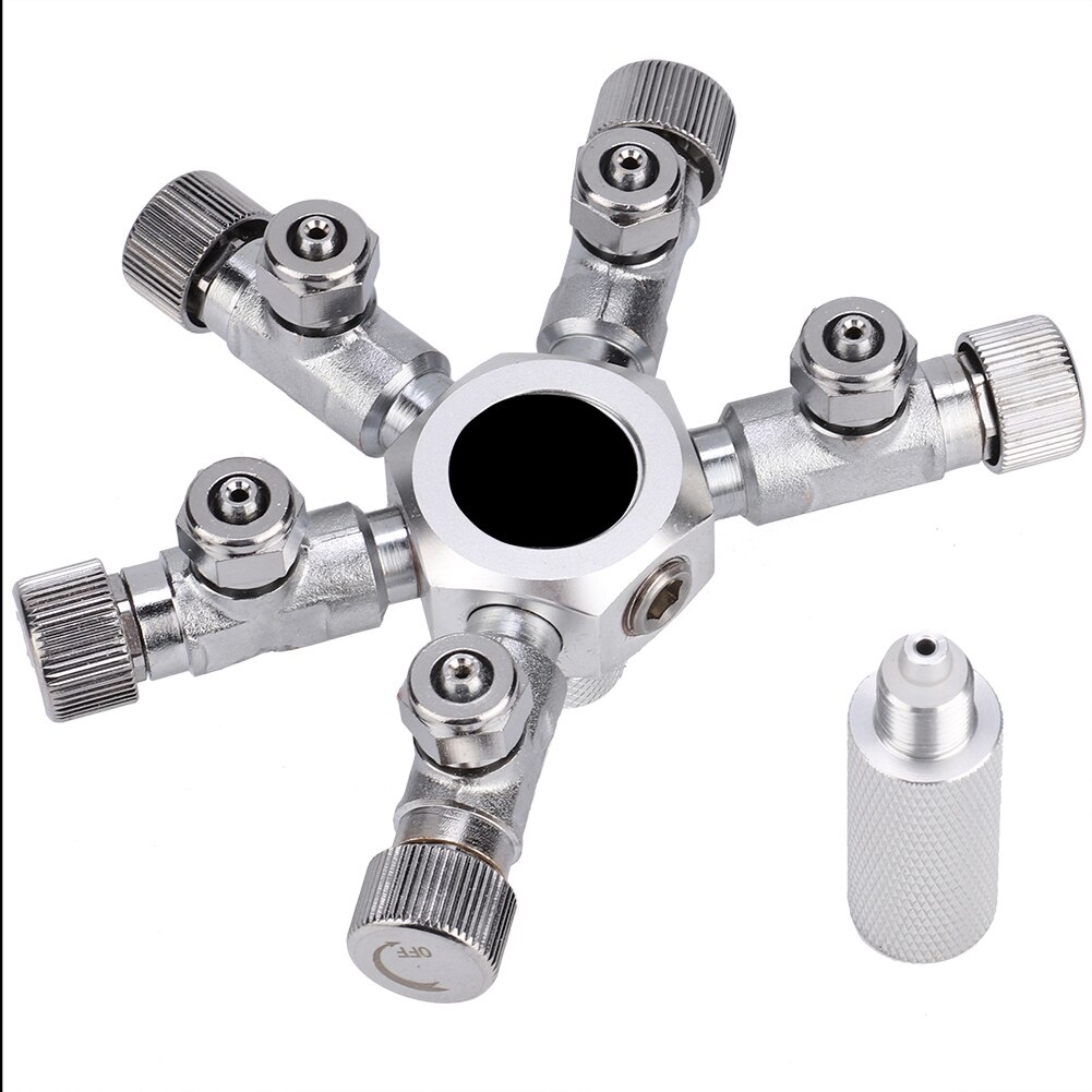 Séparateur d'oxygène pour Aquarium distributeur multi-voies régulateur d'aquarium vanne de séparation de CO2 outil d'aération d'aquarium pour Aquarium: five ways