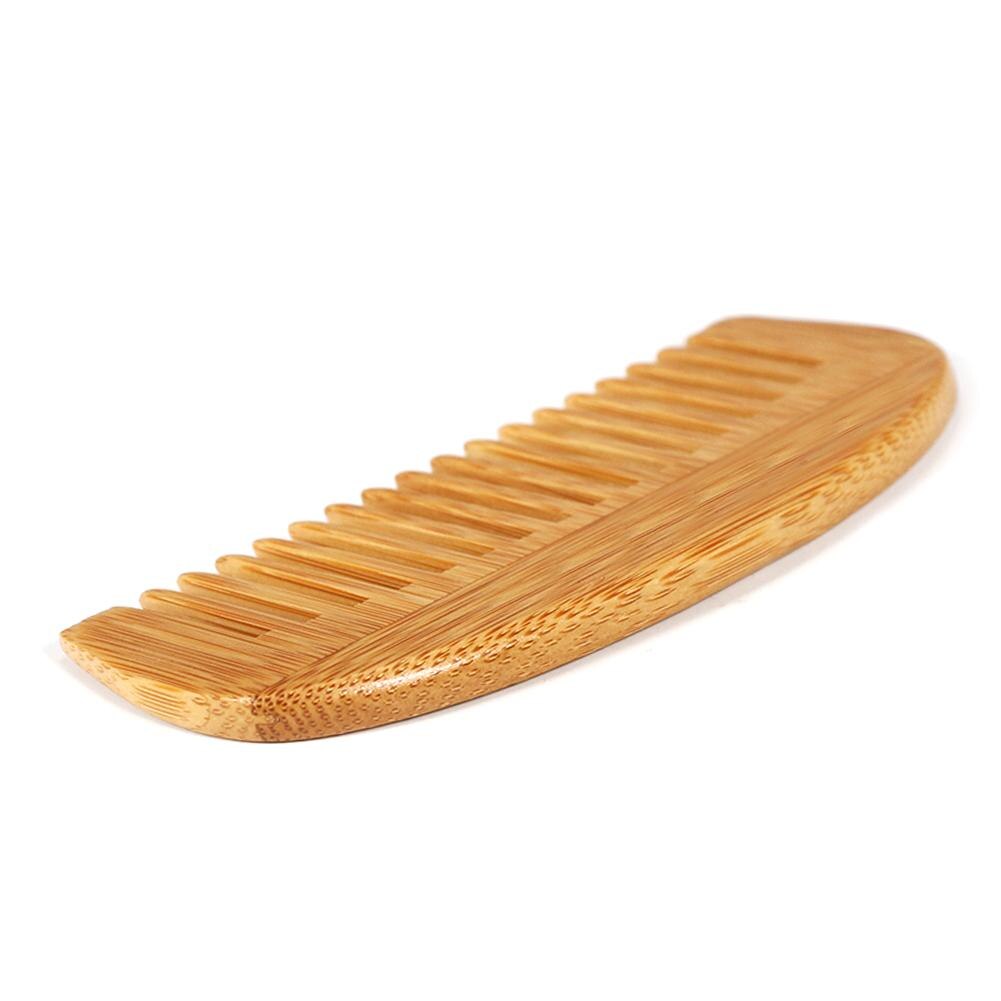 Peineta con motivo de luna creciente, 12x5,2 cm Nan bambú Crescent Hair, peine de peluquería portátil, peines de cuero cabelludo de masaje Antiestático de madera