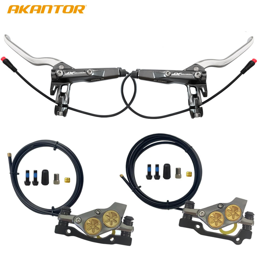 Bicicleta eléctrica plegable XT, freno de disco hidráulico de 4 pistones, frenos de presión de aceite, 950/1850mm, cuatro pistones ultraligeros