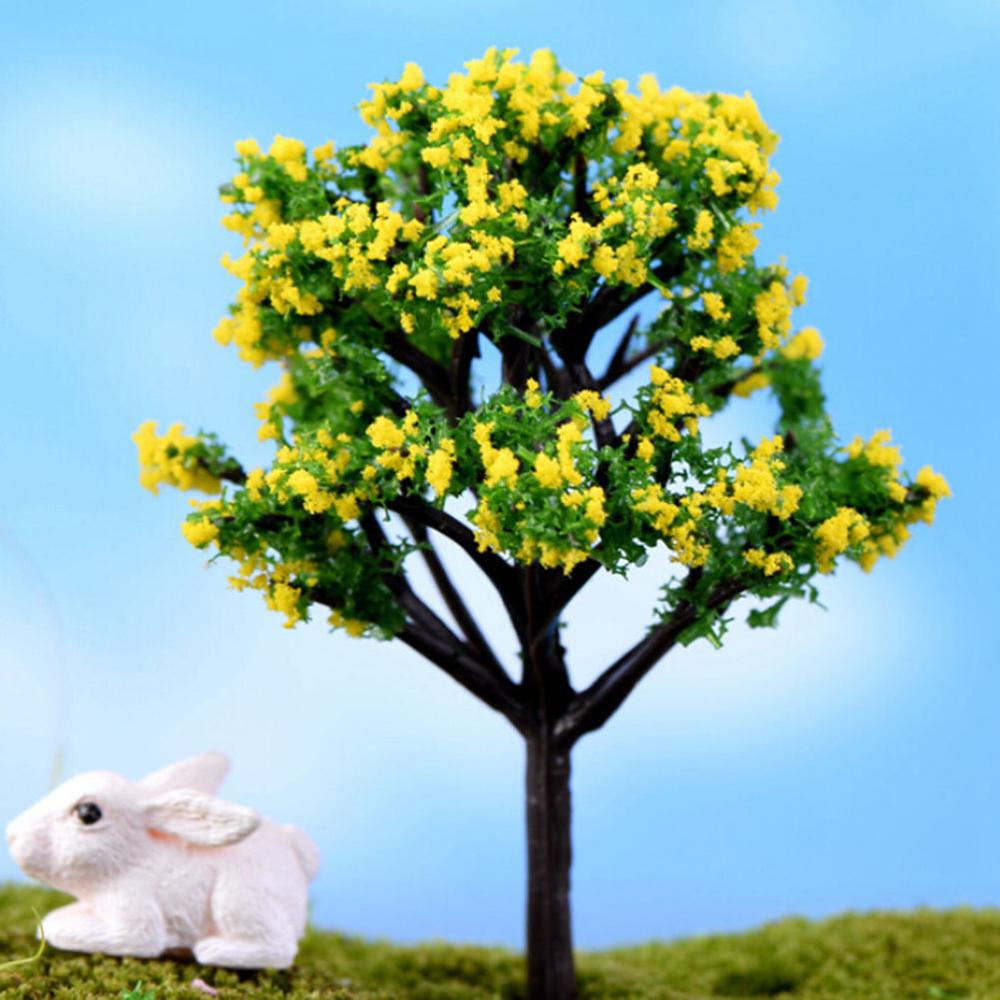 1 stk mini tre terrarium plante figurer hage miniatyr harpiks håndverk mikro landskap bonsai kunstig fe hage forsyninger: 1