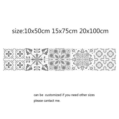 Vægfliser i marokkansk stil til køkken, badeværelse køkken eller backsplash, vandtætte og aftagelige pvc tapeter: 6 / 10 x 50cm
