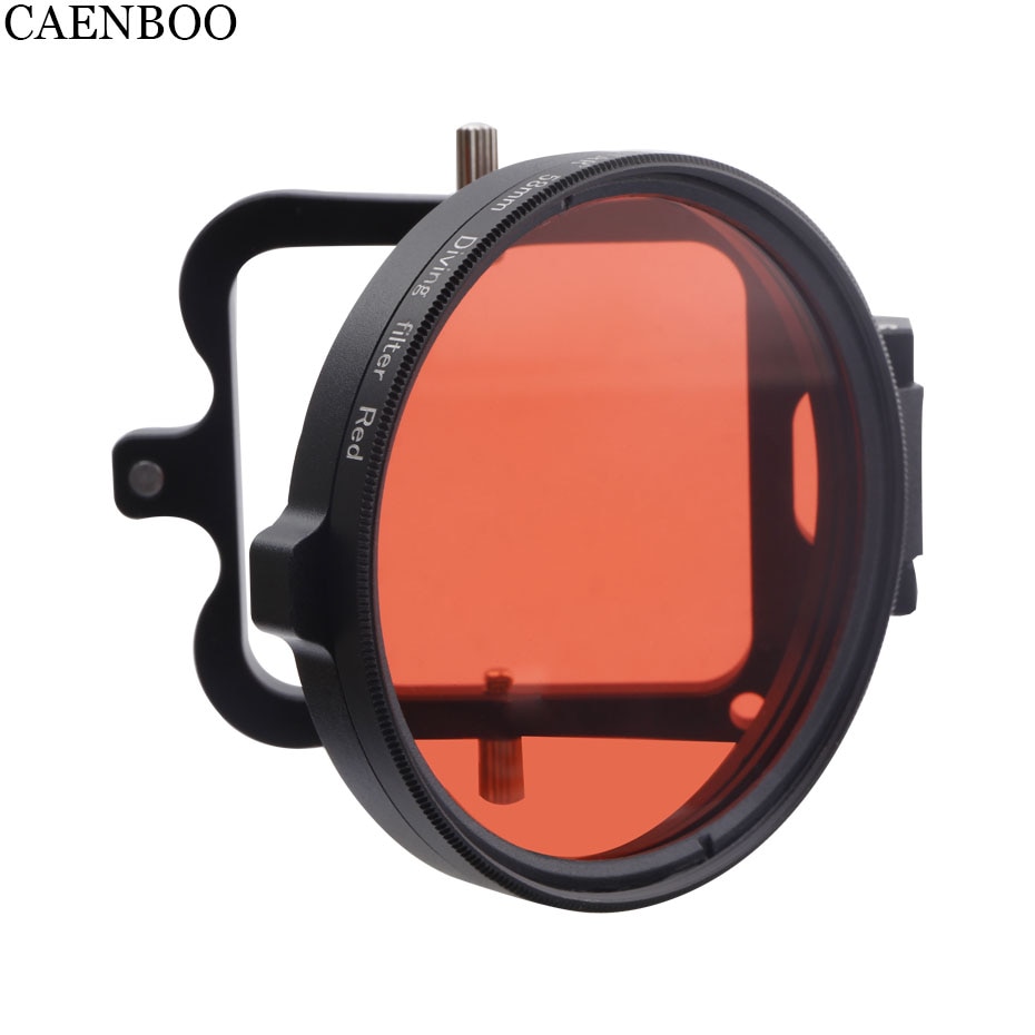 CAENBOO filtros de objetivo de cámara de acción Go Pro Hero 5 6 Color rojo buceo submarino filtro Circular para GoPro Hero5/6 negro 58mm