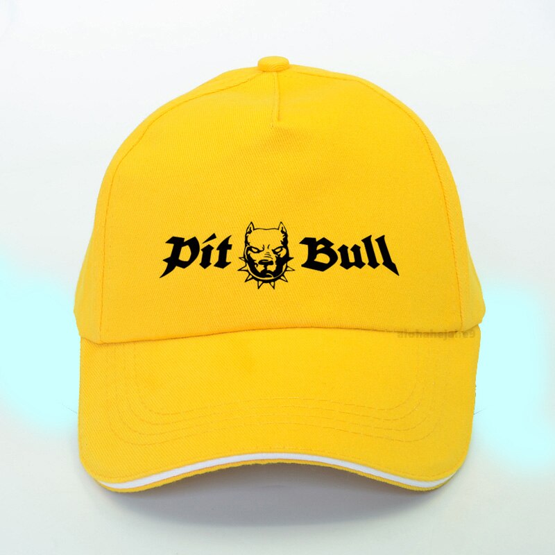 Casquette de baseball pour hommes, chapeau d&#39;été à la pour papa, PITBULL américain Pit Bull Dog, casquette de loisirs unisexe, chapeau de camionneur réglable: YELLOW