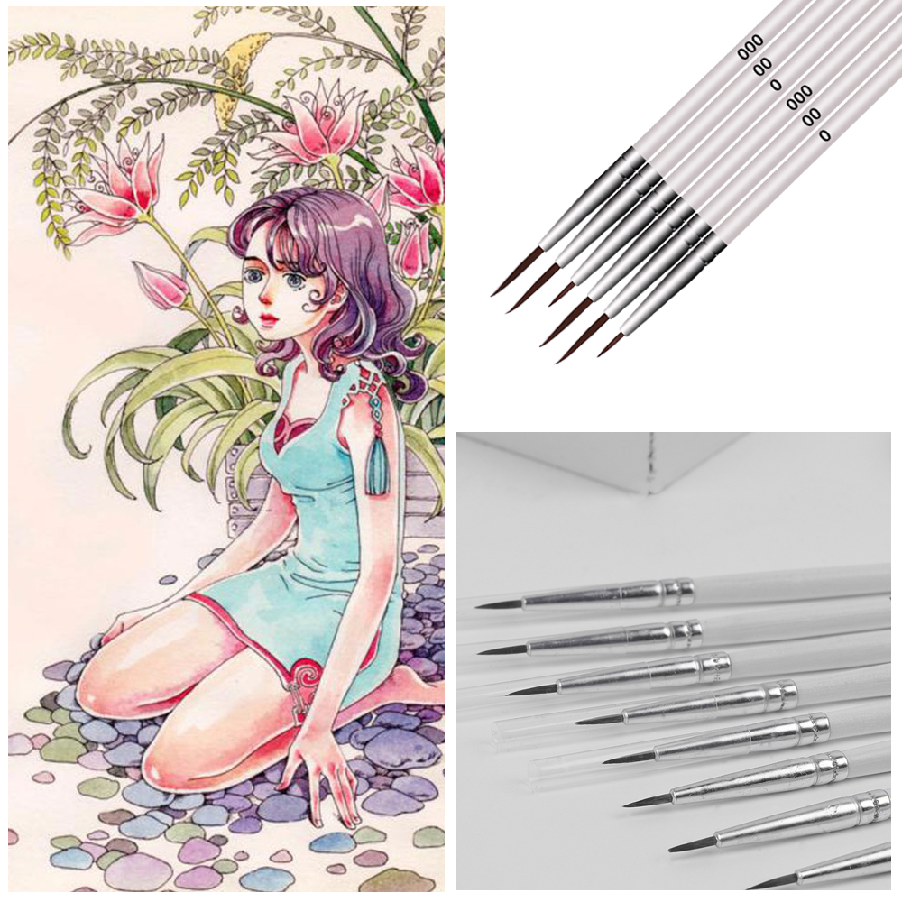 Bolígrafo de dibujo de línea, punta de fibra de nailon, pincel de pintura para artista, gancho fino, herramienta de arte, suministros de papelería, 10 Uds.