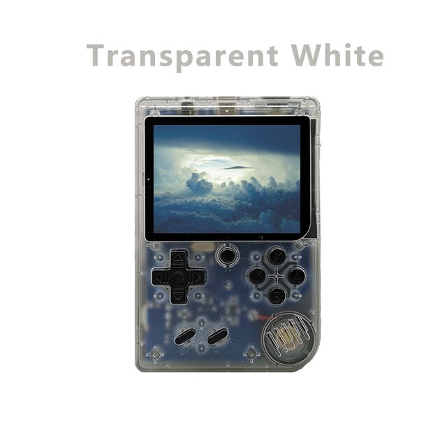 Powkiddy Q3A Video Spiel Retro Konsole 8 Bit Retro Mini Tasche Handheld-Spiel-Player Gebaut-in 168 Klassische Spiele kinder: White transparent