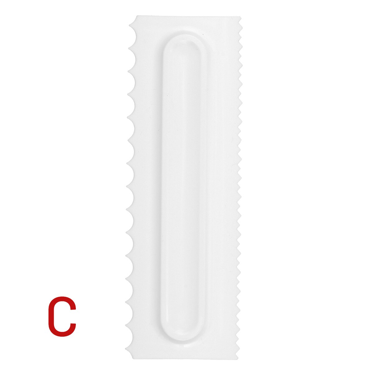 Cake Decorating Comb Cake Scraper Icing Smoother Plastic Confectionery Pastry Spatula Baking Tools for Cake Shop Home Bakeware: C