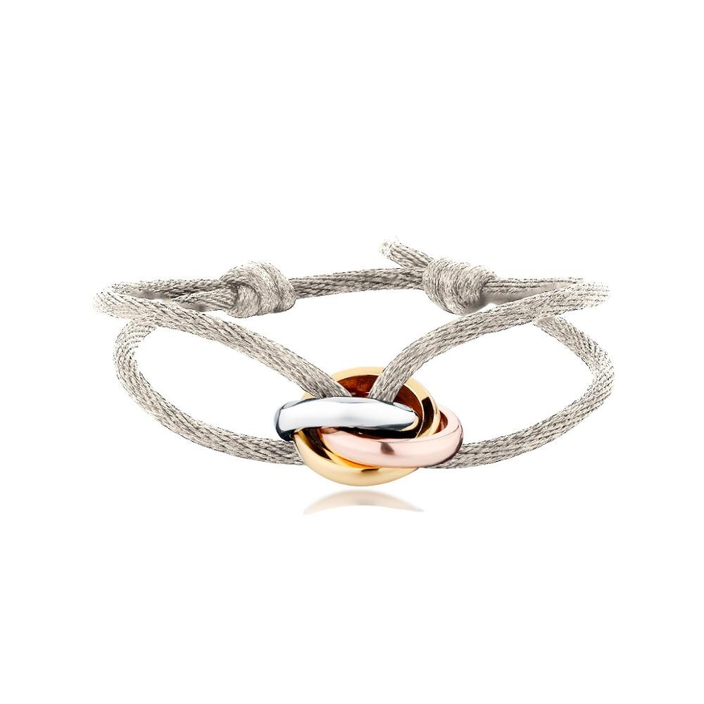 Pulsera popular unisex de 12 estilos, brazalete de acero inoxidable con 3 hebillas de metal, cadena de cordones multicolor, ajustable: TR-35