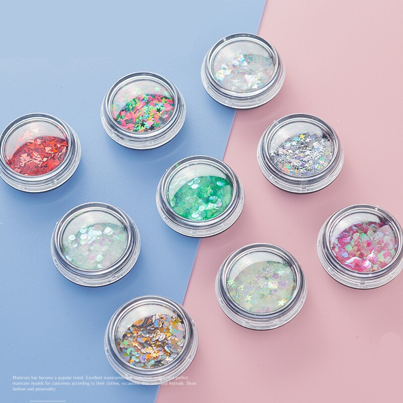 12 couleurs paillettes ongles strass petites perles irrégulières manucure 3D Nail Art décoration dans les accessoires de roue