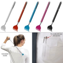 Bâton de Massage télescopique Anti-démangeaison pour le dos, en acier inoxydable, jaune et bleu, réglable, pour la relaxation