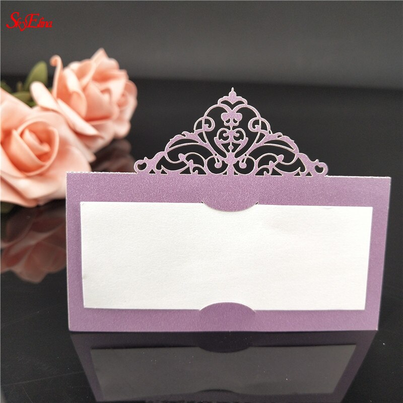 50pcs Party Table Name Wine Guest Place Cards Table Place Cards Favor Decoration Wedding Supplies Seating Decoration 8ZSH873: Light Purple