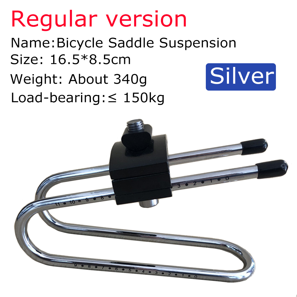 Suspensión para SILLÍN de bicicleta, amortiguador para asiento de bicicleta de montaña o carretera, resorte de aleación de acero, piezas para bicicleta: Regular Silver