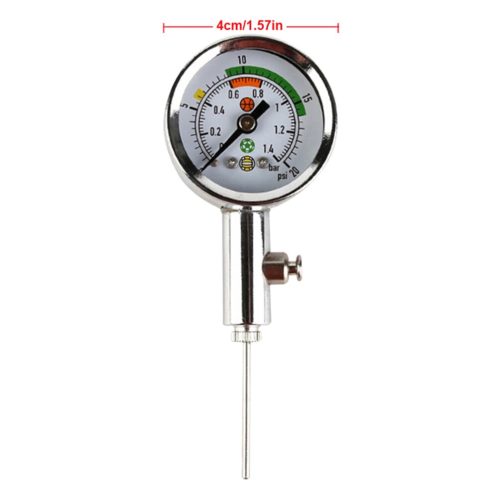 Air Pressure Gauge for Balls Soccer Ball Pressure Gauge Air Watch Football Volleyball Basketball Stainless Steel Barometers