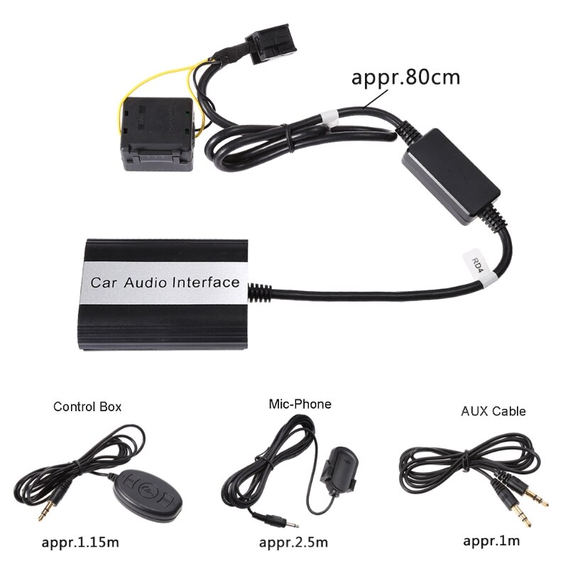 Kit mains libres Bluetooth voiture MP3 Interface adaptateur AUX pour RD4 Peugeot CITROEN Automobiles Kit voiture Bluetooth accessoires voiture