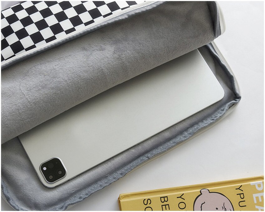 Dambord Laptop Case 9.7 10.5 11 13 Inch Tablet Sleeve Bag Beschermhoes Korea Cartoon Macbook Ipad Liner Pouch Handtas
