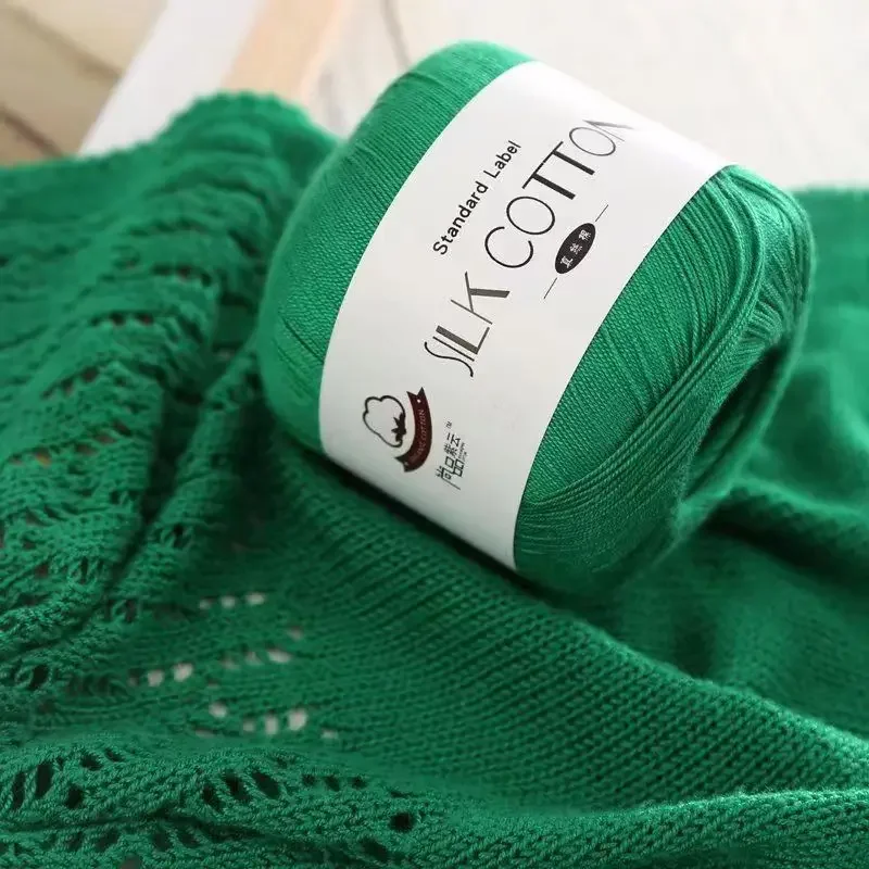 50g/pcs Silk Lace Cotton Milk Crochet Yarn Baby Hand-Knitted Warm Soft Knitting Thread for Hand Knitting Supplies Cross Stitch