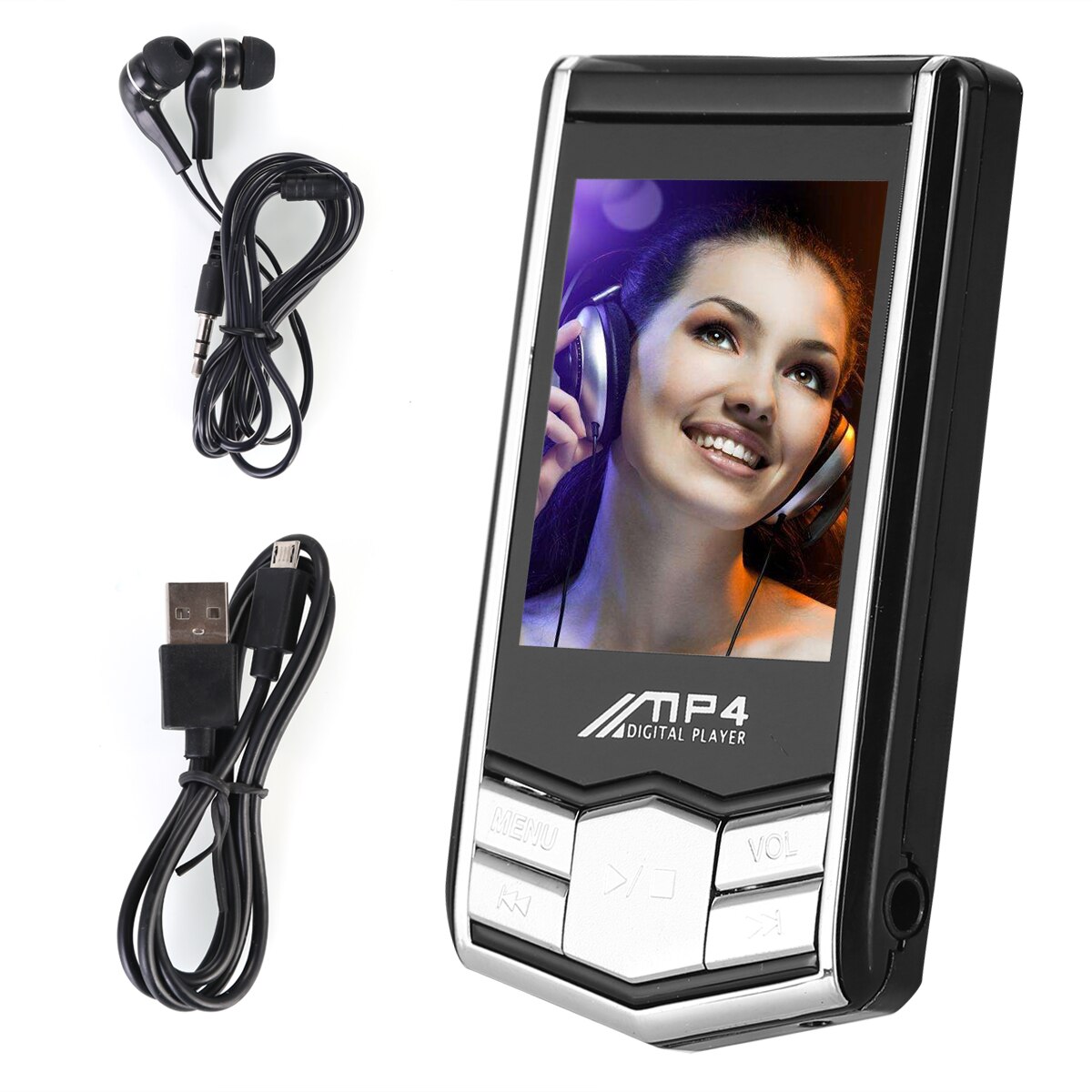 Ultrathin 1.8" 32GB MP4 Music Media Player LCD Screen FM Radio Digital Video Music Player Supports Audio Formats WMA WAV MP3