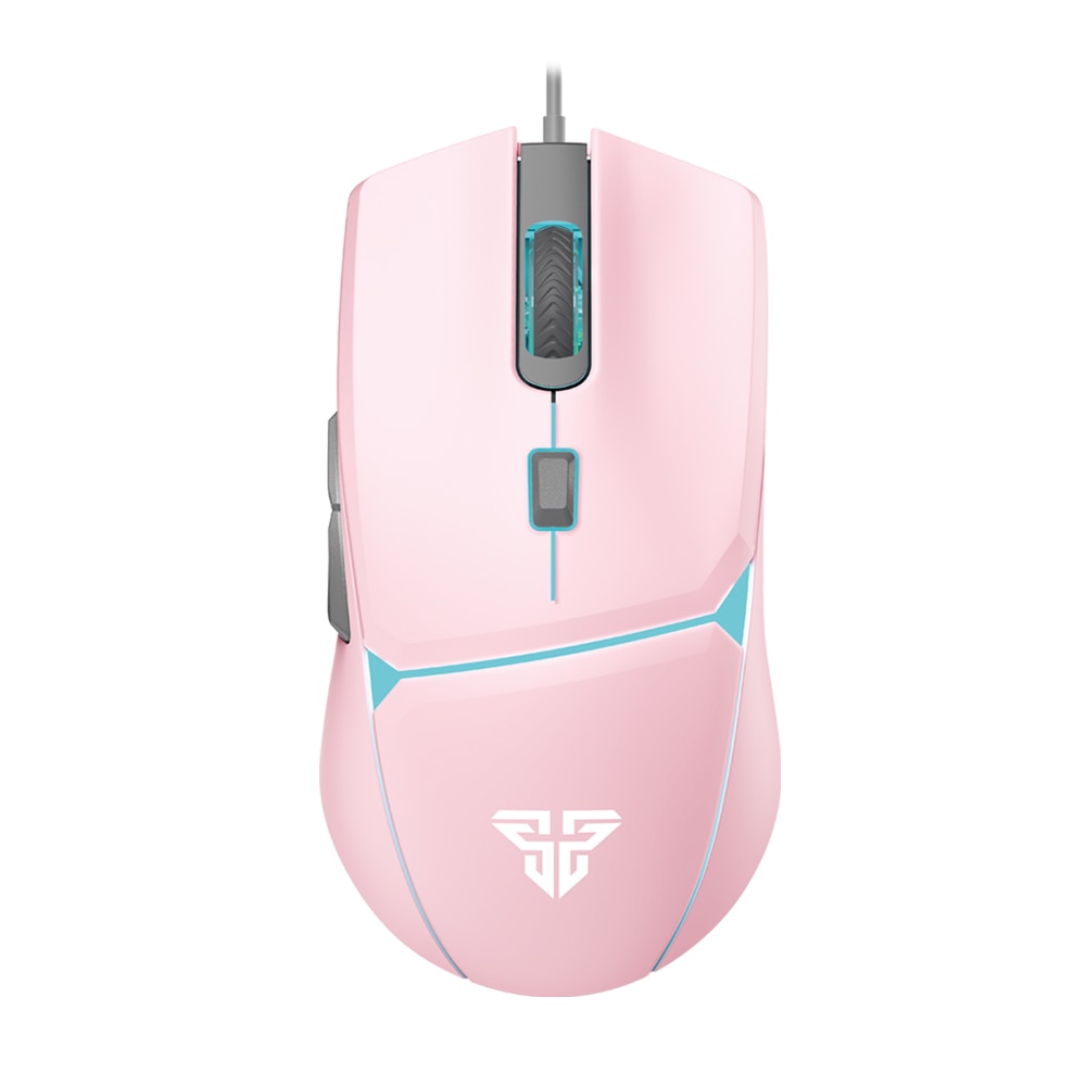 FANTECH-ratón óptico VX7 para videojuegos, dispositivo con luz 84G, 8000DPI, 6 botones, Macro, con cable para FPS y Moba: VX7 Pink