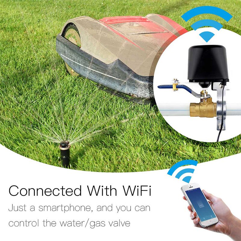 Wifi Smart Valve Wireless Tuya Mobile phone App Remote Control Home Automation Gas Water Valve Voice Control Alexa Google Home