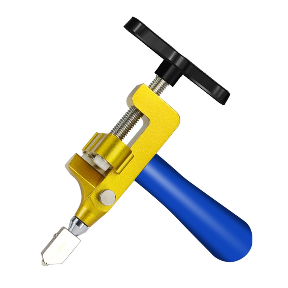 Multifunctional Tile Cutter with Wheel Diamond Roller Aluminum 2 in 1 Glass Cutter for Tiling Glass Mirror Cutting Tool