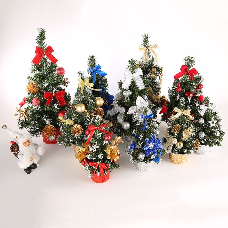 15/20/30cm Table Decorative Christmas Tree Ornament Festival Party Xmas Home Table Decor