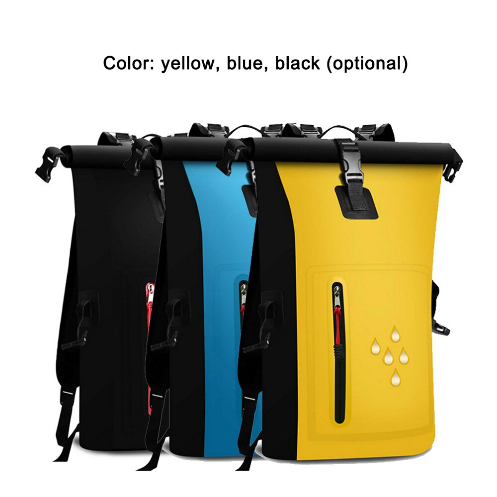Mochila impermeable de PVC con doble hombro, impermeable, reflectante, impermeable, para pesca