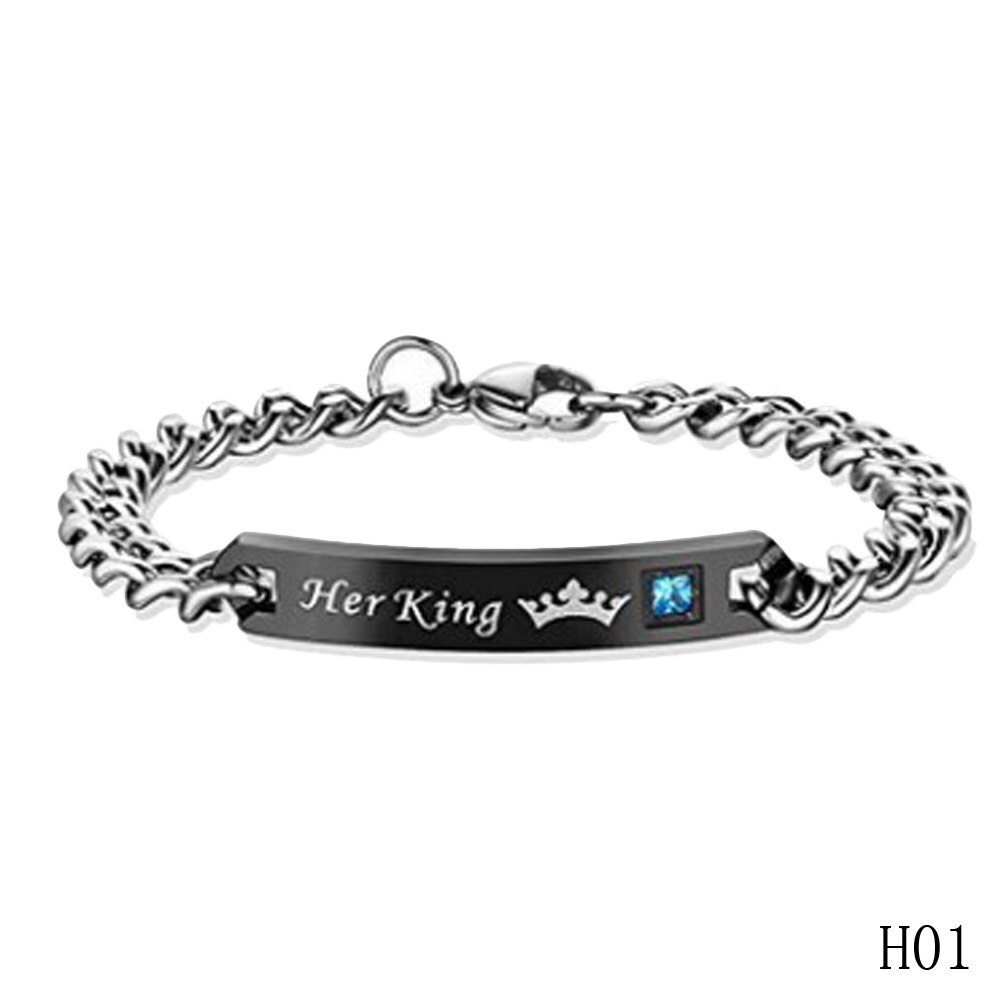 ! Unique for Lover Couple Bracelets Stainless Steel Bracelets For Women Men: 01