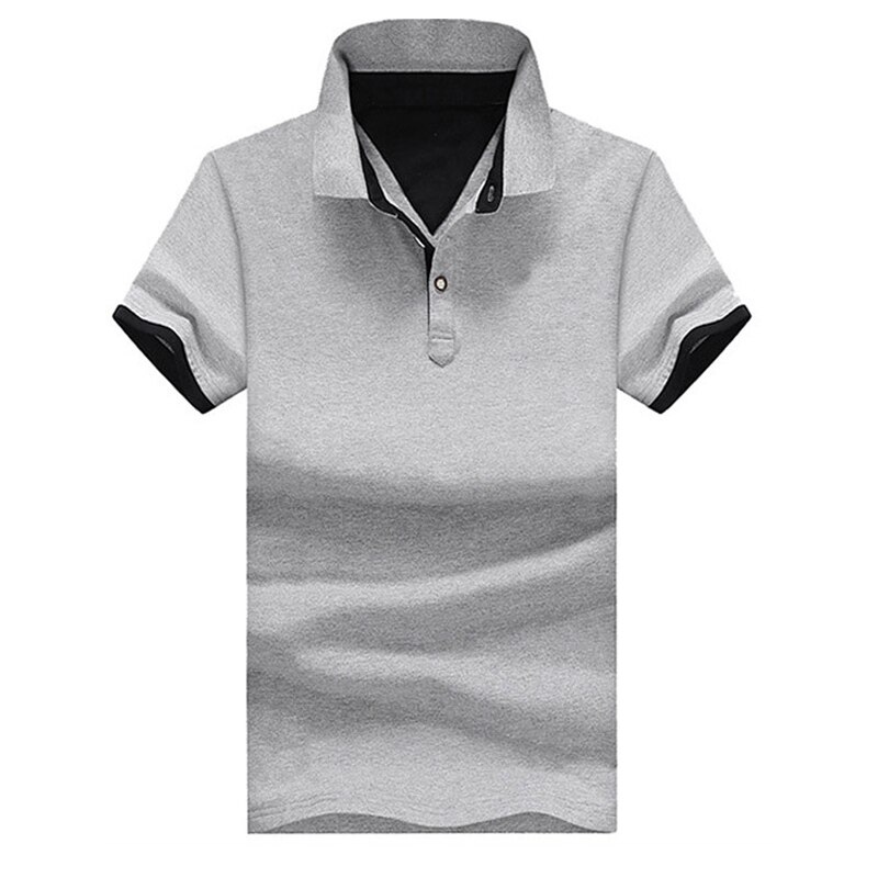 557 Polo Shirts Short Sleeve Men Summer Business Casual Solid Male Polo Shirt Cotton Streetwear Men's Breathable Soft Tops: 2