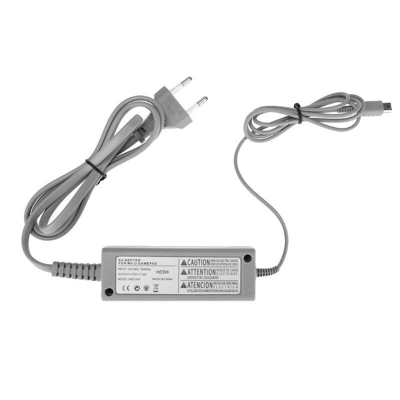 Us/eu plug 100-240v ac laddare adapter hem vägg strömförsörjning för nintendo wiiu wii u gamepad joypad controller: Eu
