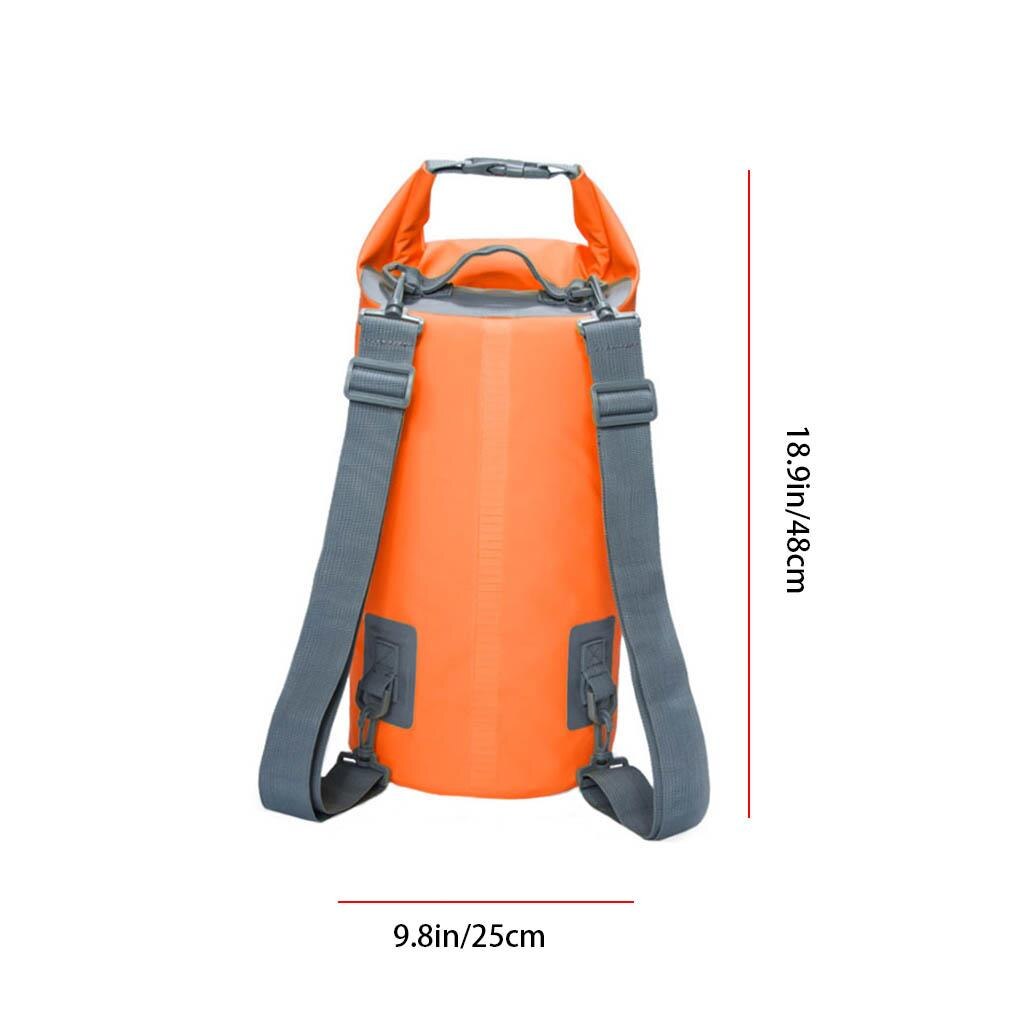 PVC Bag Waterproof Beach Swim Backpack Bucket Pouch for Kayaking Boating Fishing: Orange 20L