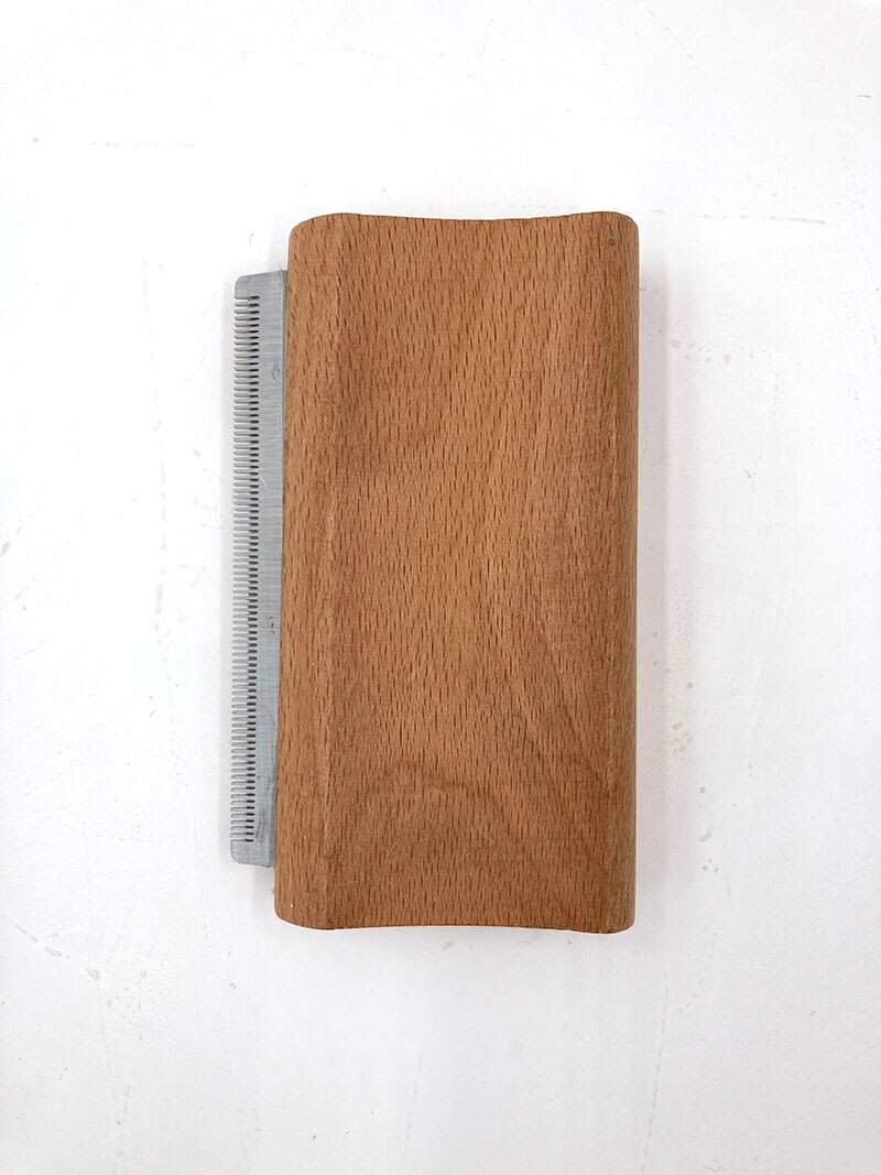 Wood Groom Brush Vis Deshedding Grooming Tool, Pet Wooden Groomer, Ergonomic Dog Comb Pet hair Removal Comb