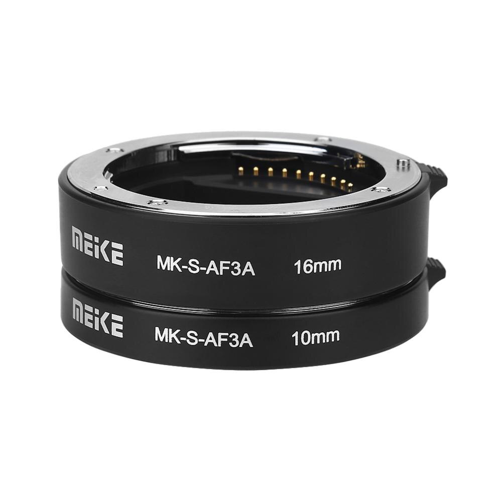 Meike MK-S-AF3A Auto Focus Macro Extension Tube 10mm 16mm for Sony E-Mount FE-Mount A7 NEX-F3 NEX-6 NEX-7 NEX-5T A6300 A6500