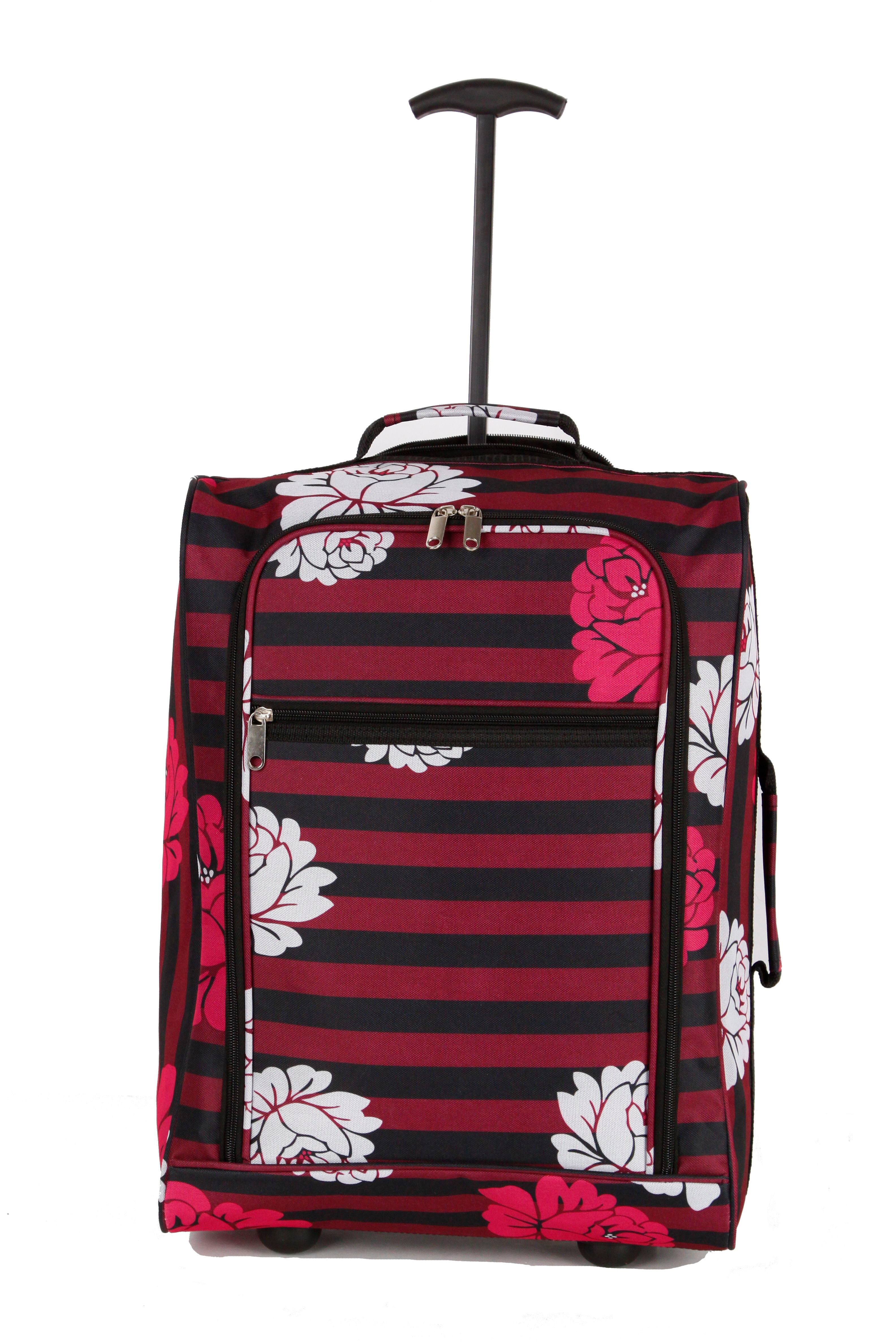 Trole rodas saco de transporte rolando mala de viagem duffle saco com rodas transportar mala de bagagem: Red Flower