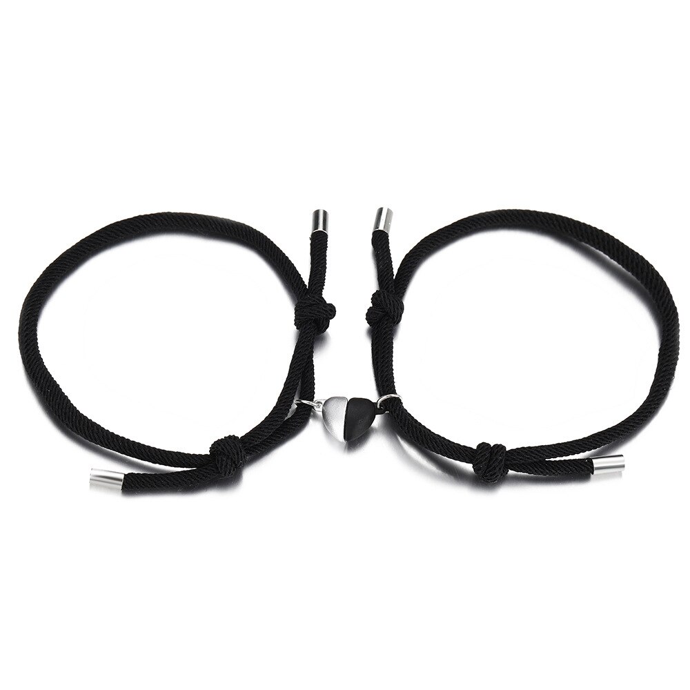 Moda magnes para para bransoletka dla miłośników odległość bransoletka dla kobiet mężczyzn sznurek pleciony bransoletka minimalistyczna biżuteria prezent: 01