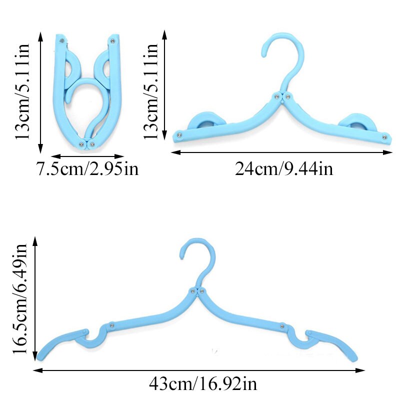 Cintre pliable de voyage multifonction | Support de séchage Portable en plastique, magique, couleur unie, permettant de gagner de l'espace, fournitures de voyage