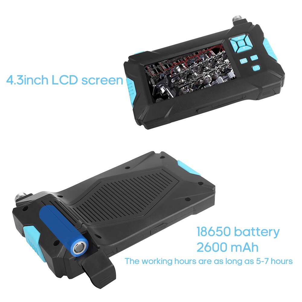 P30 Industrial Endoscope Handheld Borescope 4.3inch Camera LCD Monitor 1080P HD Video Inspection Camera Endoscope 40MM-5000MM