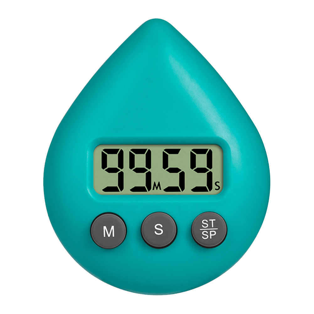 Water Electronic Digital Timer Kitchen Cooking Shower Study Stopwatch Alarm Clock Electronic Cooking Countdown Time Timer: Green
