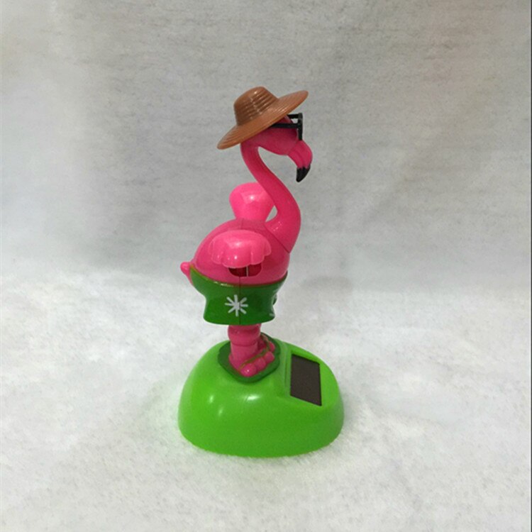 Car Pendulum Flamingo Solar Accessories Swing Flowers Unisex Plastic Science Electronic Educational