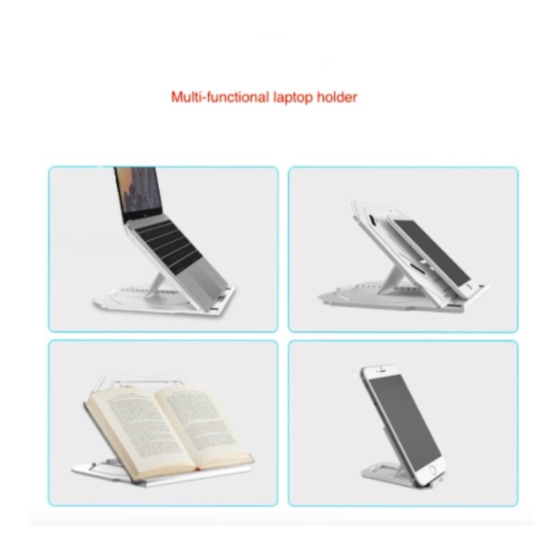 Laptop Stand Cooling Base Foldable Laptop Bracket Tablet Support Cooler Stands Holder with Free phone holder