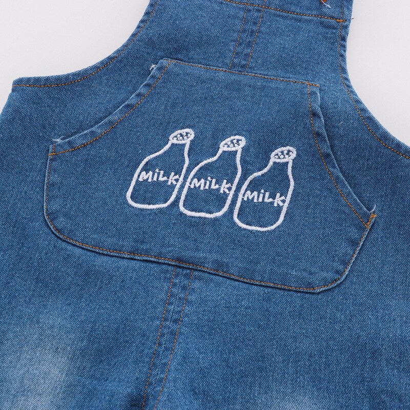 DIIMUU Baby bambini ragazzi vestiti pagliaccetti tute per bambini pantaloni in Denim tute di moda pantaloni a maniche lunghe per bambini Cartoon
