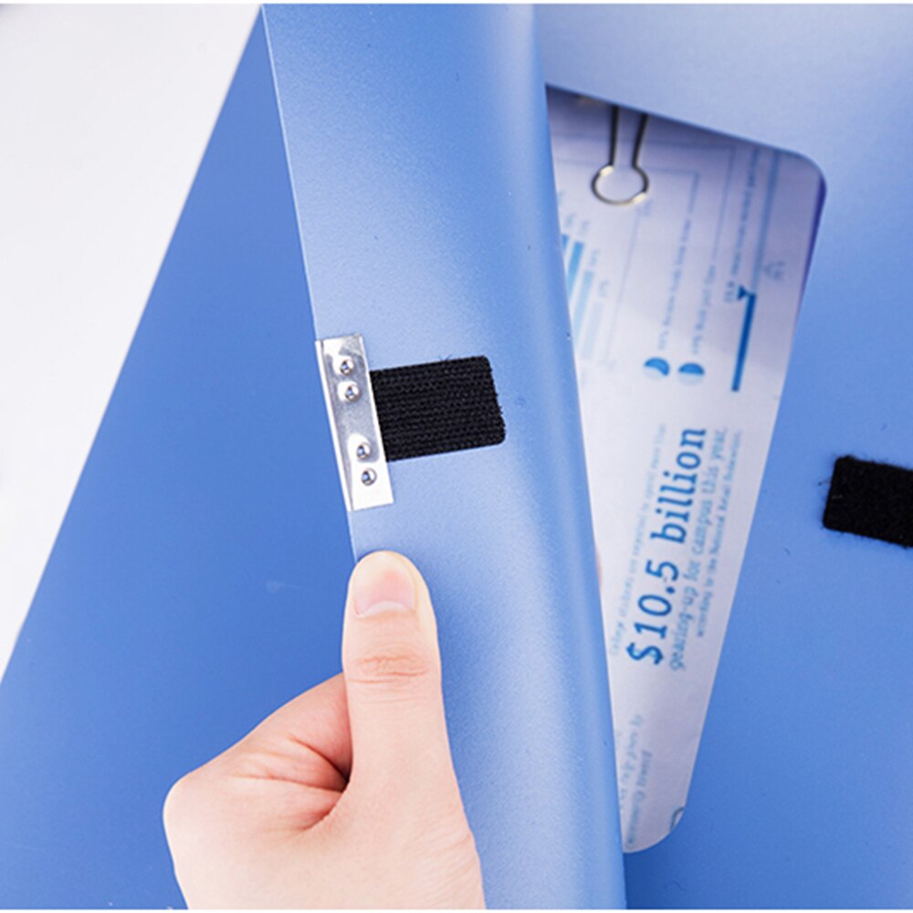 Deli A4 Blue File Box Multi-Specification Large Capacity Storage File Sticky Data Box Folder PP Folder Information OfficeSuppliy