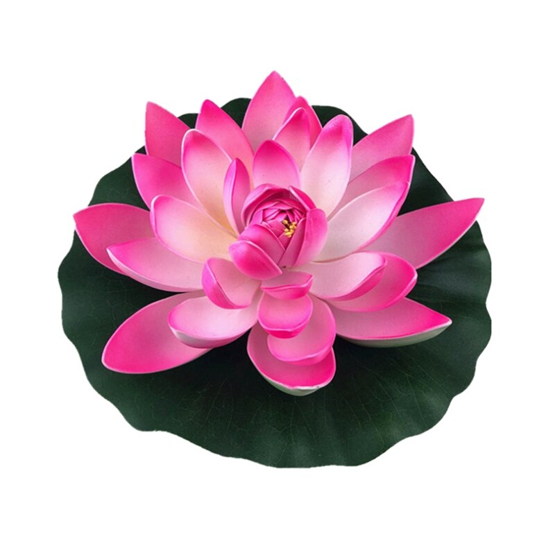 Simulatie van een zwembad, aquarium, bloemendecoratie, waterlelie, buitentuinsculpturen