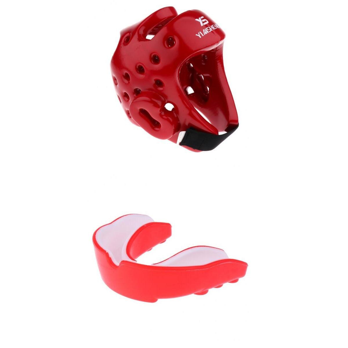 Arts Mma Boksen Protector, Hoofdbeschermer Helm + Mma Absorptie Boksen Mouth Guard