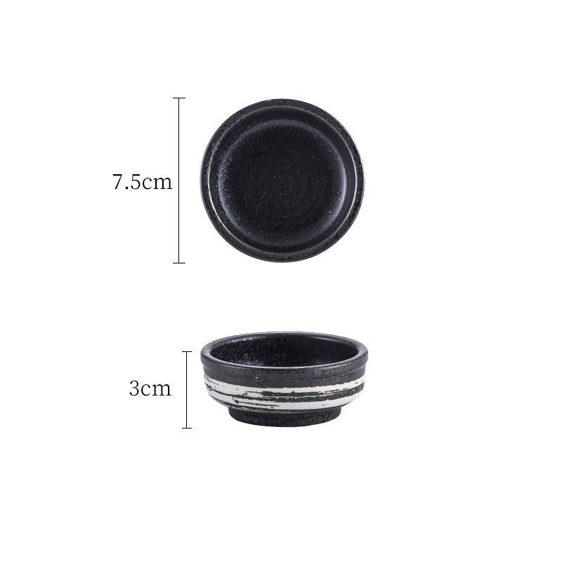 Japońnarty talerz ceramiczny retro piec glazura grill mini zanurzenie danie Sashimi Sushi sos sojowy naczynia na blać przekąnarty: A-1