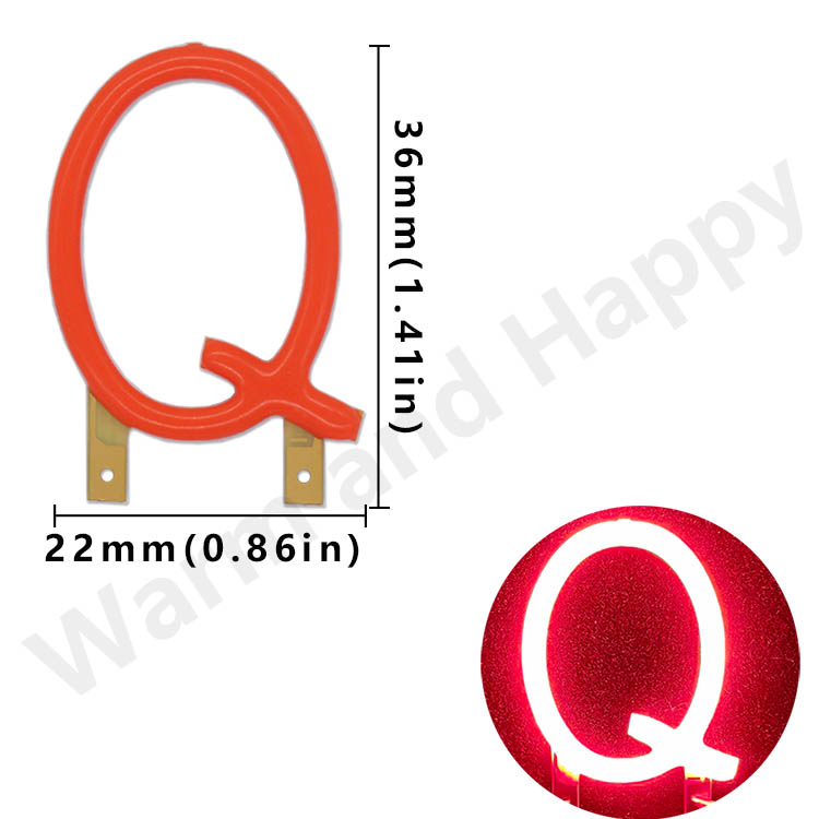 N-Z Letter Licht Decoratie Rood Licht 0.45W Led Lichtgevende Gloeidraad DC2.8-3.0V Nachtlicht Bruiloftsfeest Outdoor Decoratie Gebruik: MULTI