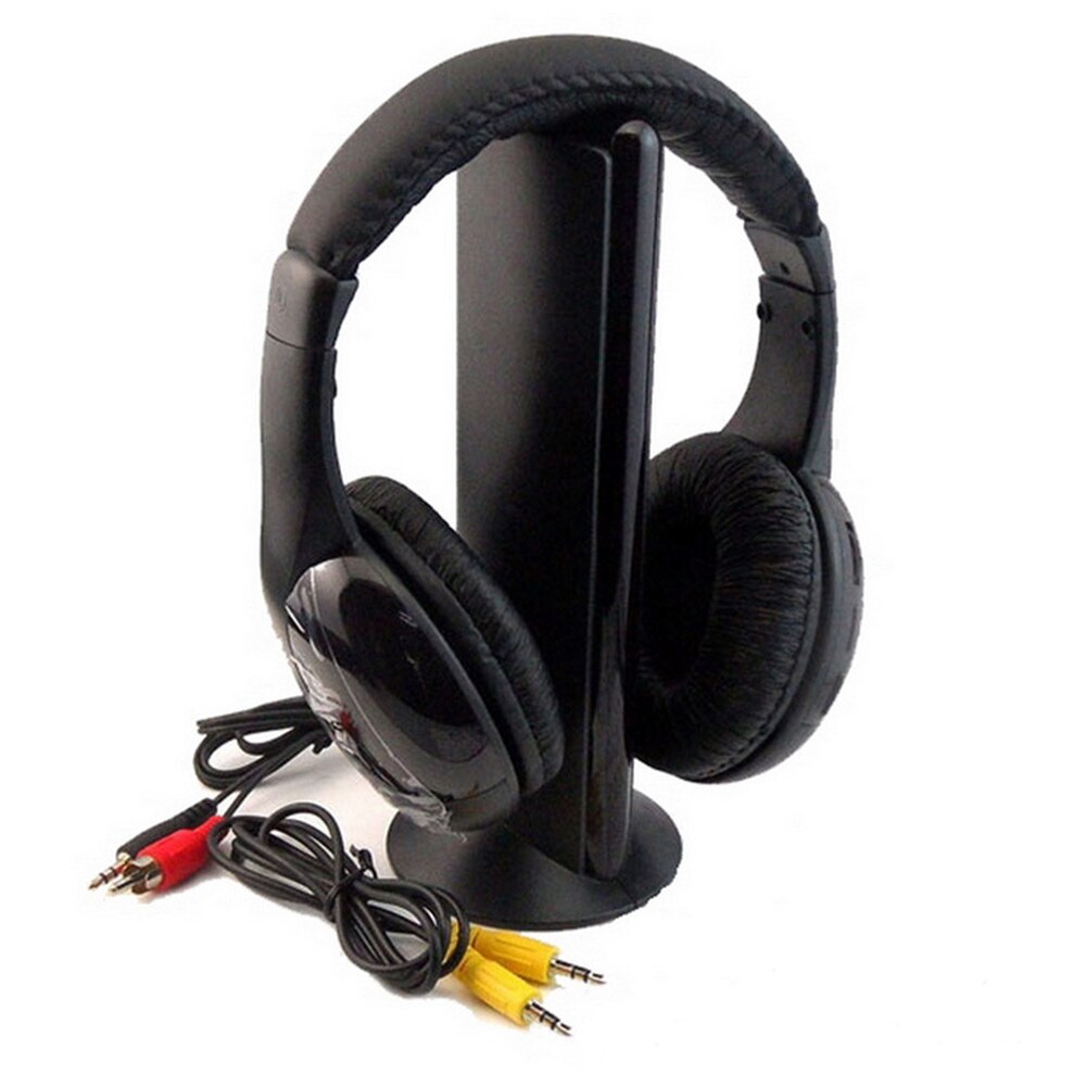 Mulitifunction Wireless Headphone Cordless RF Headset for PC TV Mp3 DVD CD MP3 MP4 5 in 1 Wireless Stereo Headset