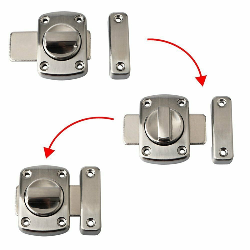 Privacy WC Latch Vacant Engaged Door Lock Toilet Shower cubicles & Bathroom Turn Twist Bolt Privacy Catch Latch