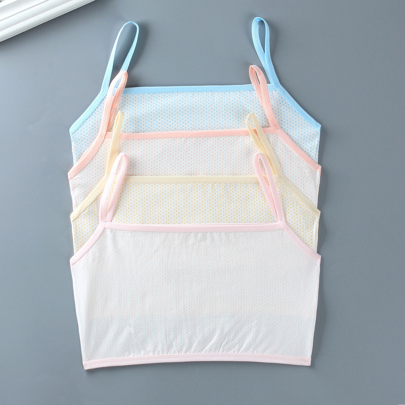 Soutien-gorge tubulaire en coton pour filles de 7 à 15 ans, sous-vêtements, collection printemps-été, 3 pièces