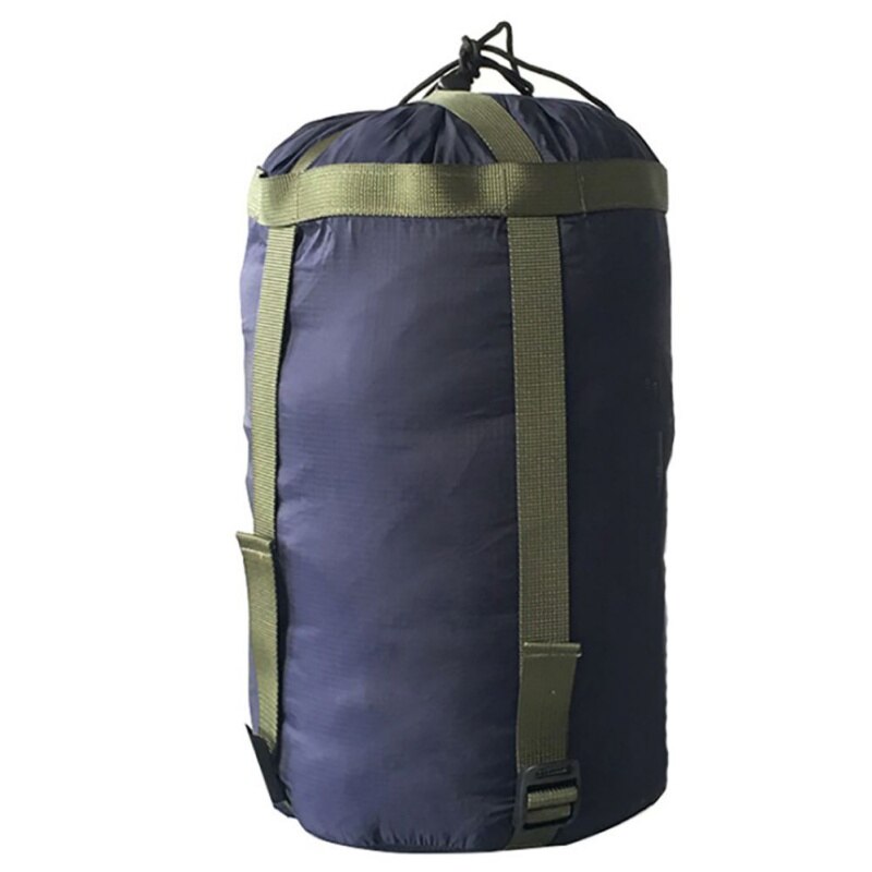 Saco para dormir al aire libre, saco de compresión, ropa, artículos diversos, bolsa de almacenamiento con cordón, equipo de Camping (no incluye bolsa de dormir): Azul marino