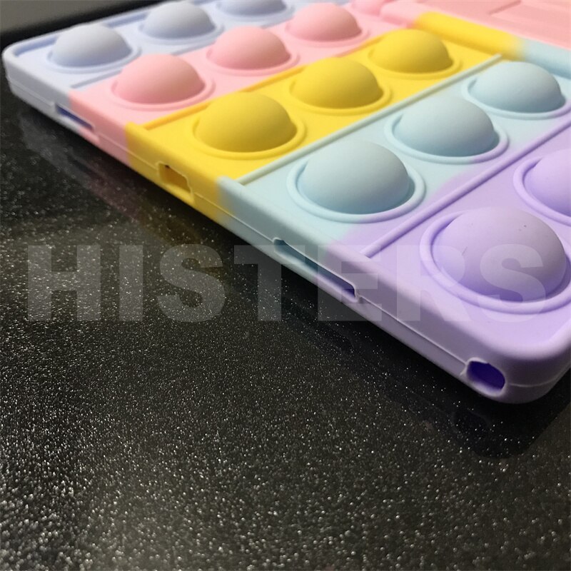 Pop It Fidget Silicon Cover Case for Samsung Galaxy Tab A8 SM-X200 SM-X205 10.5&quot; Tablet PC Shockproof Funda with Kickstand