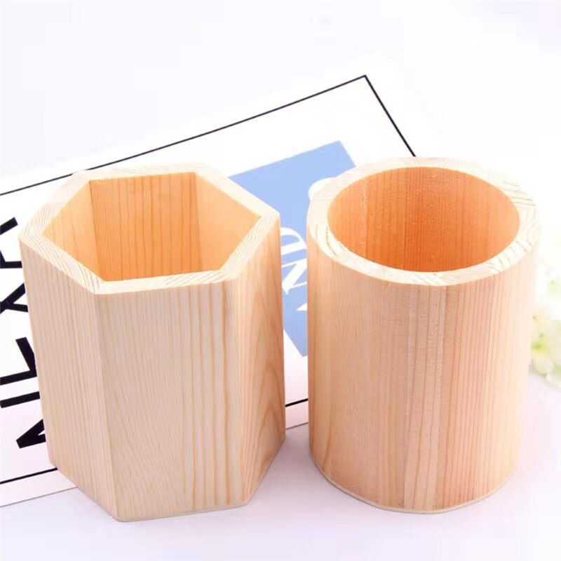 Office Organizer Desktop Houten Pen Opbergdoos Potlood Pot Pennenhouder Make Borstel Container Home Office Briefpapier Leveringen